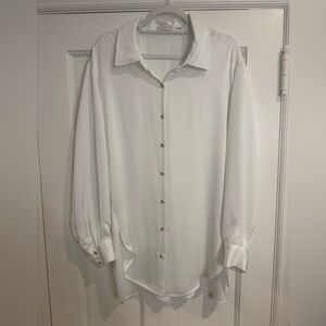Ramy Brook Classic White Button-Down Shirt